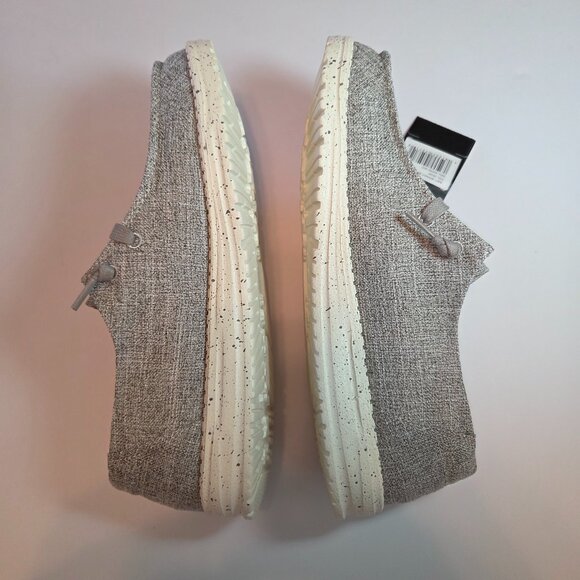 NWT -- Hey Dude Wendy Blend Linen Casual Shoes, Iron/Light Grey Blend, Size 8 - Picture 5 of 14